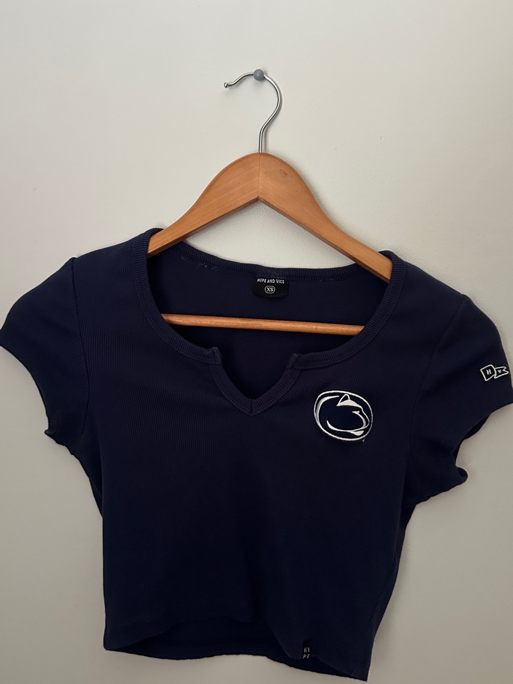 Nittany Lion Navy Cropped Tee - Penn State Graphic Top